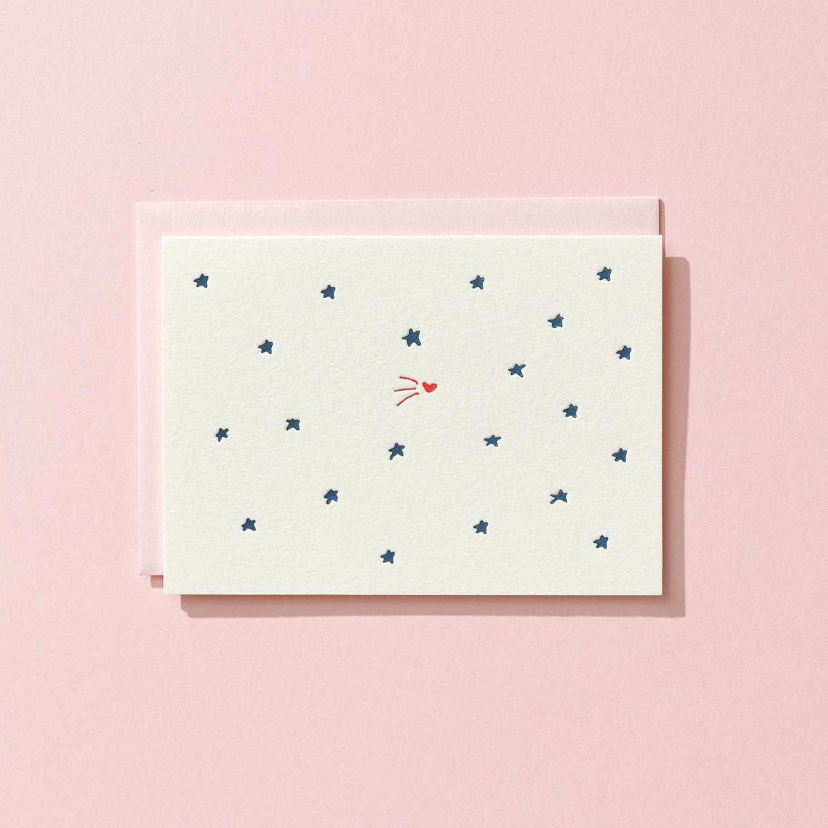 Shorthand Press - Letterpress Greeting Card - Shooting Heart