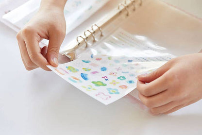 HITOTOKI by KING JIM - OTONA Sticker File Pocket Refill - Binder Type