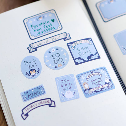 Thousand Skies - Kiss Cut Paper Roll Labels - Sparkles and Clouds