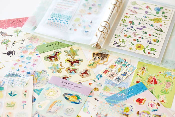 HITOTOKI by KING JIM - OTONA Sticker File Pocket Refill - Binder Type