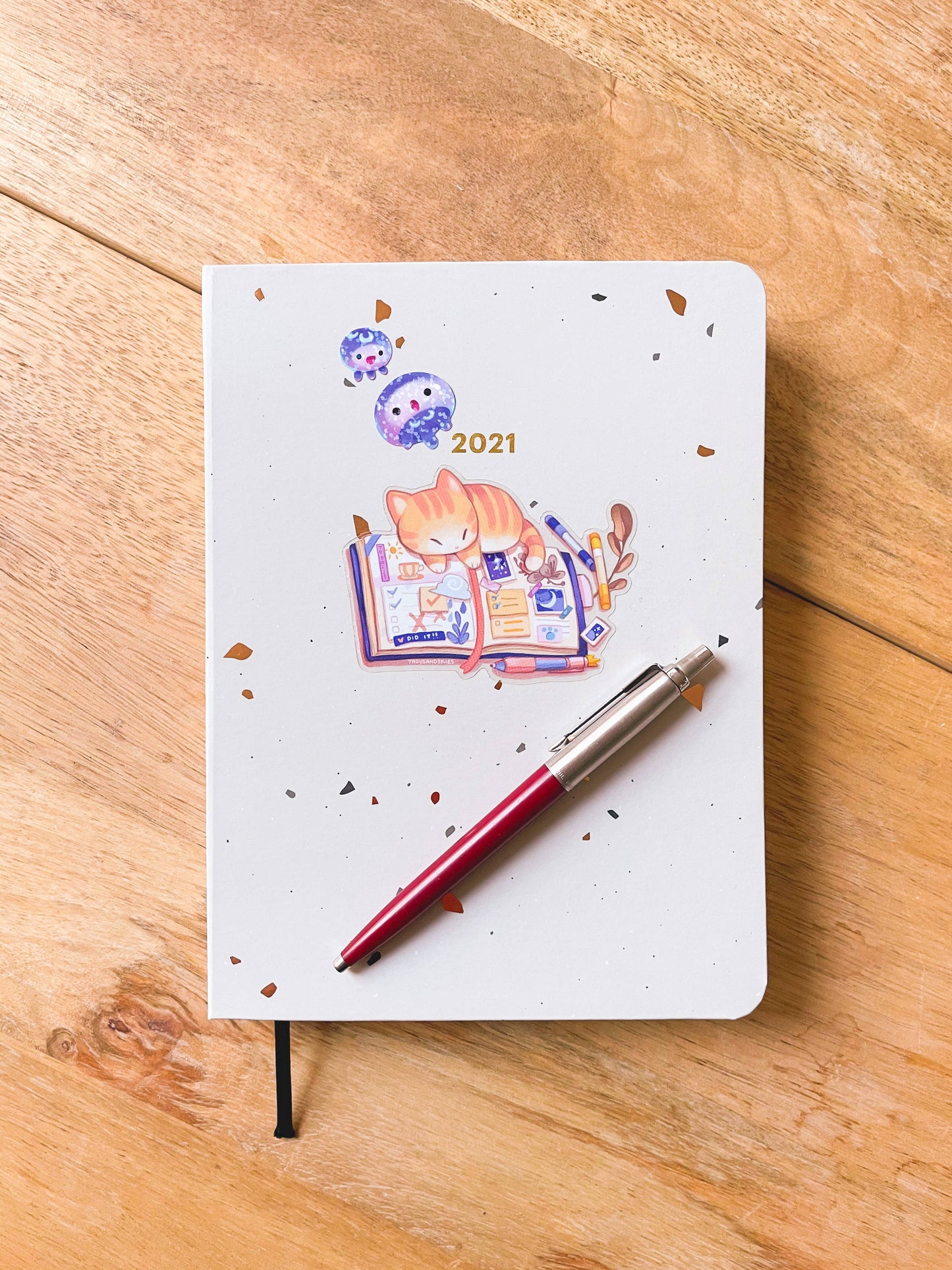 Thousand Skies - Transparent Vinyl Sticker - Kitten's Journal