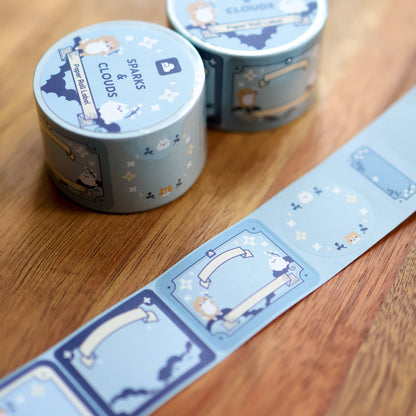 Thousand Skies - Kiss Cut Paper Roll Labels - Sparkles and Clouds