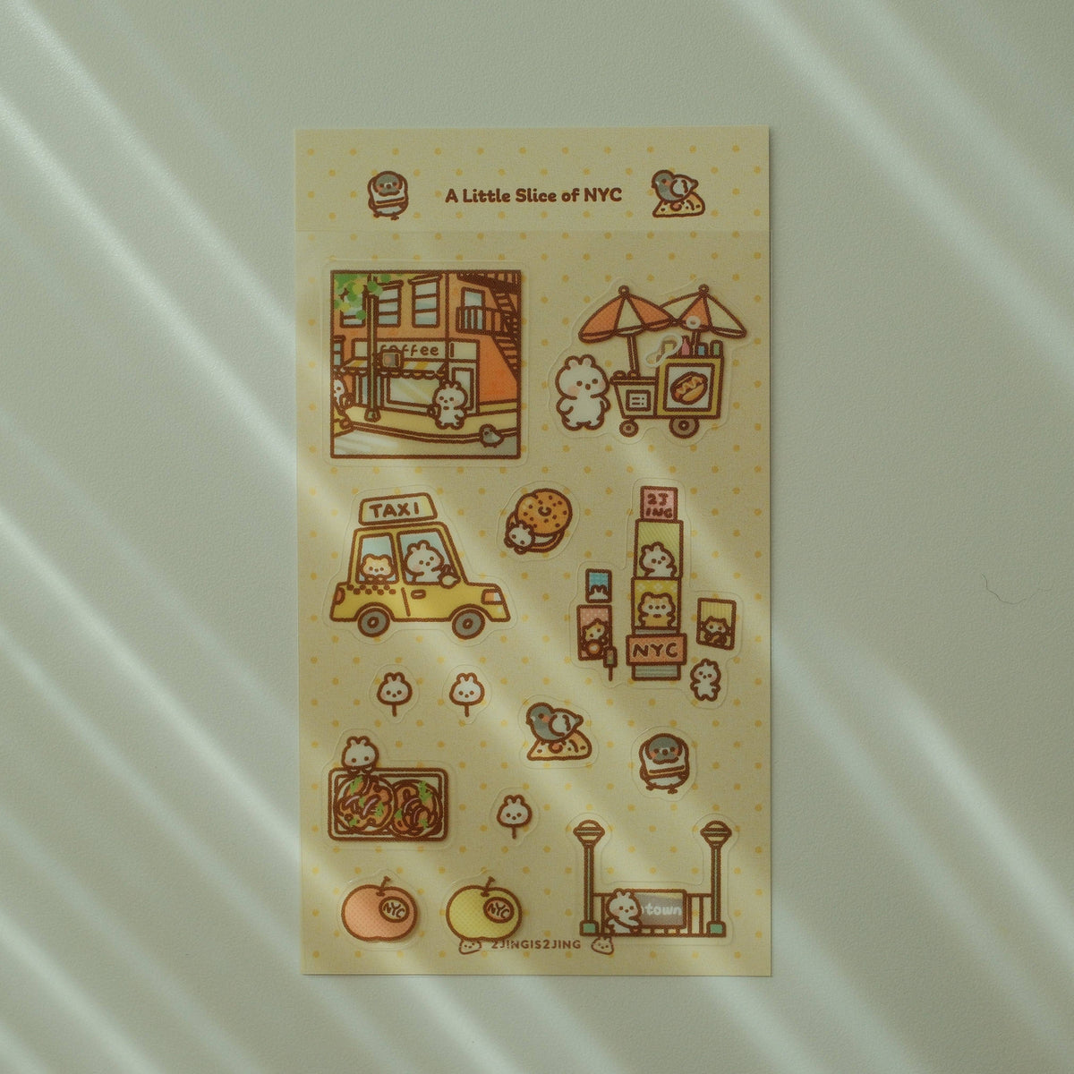 2jingis2jing - Mini Sticker Sheet - A Little Slice of NYC