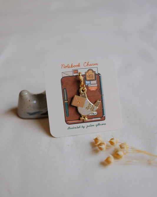 Justine Gilbuena - Notebook Charm - Pigeon Snail Mail