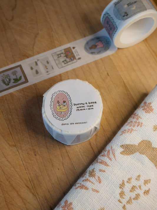 dana ate oatmeal! - Bunny and Bear Washi Tape