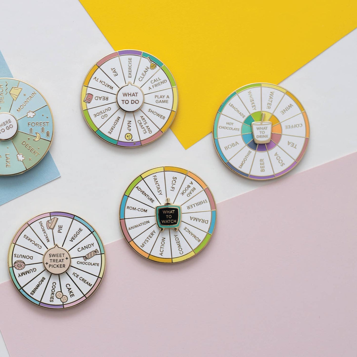 Occasionalish - What To Watch Spinning Enamel Pin