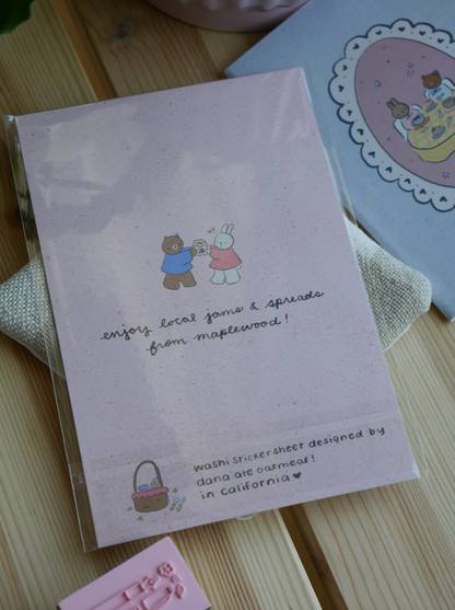 dana ate oatmeal! - Jam Jars Washi Sticker Sheet