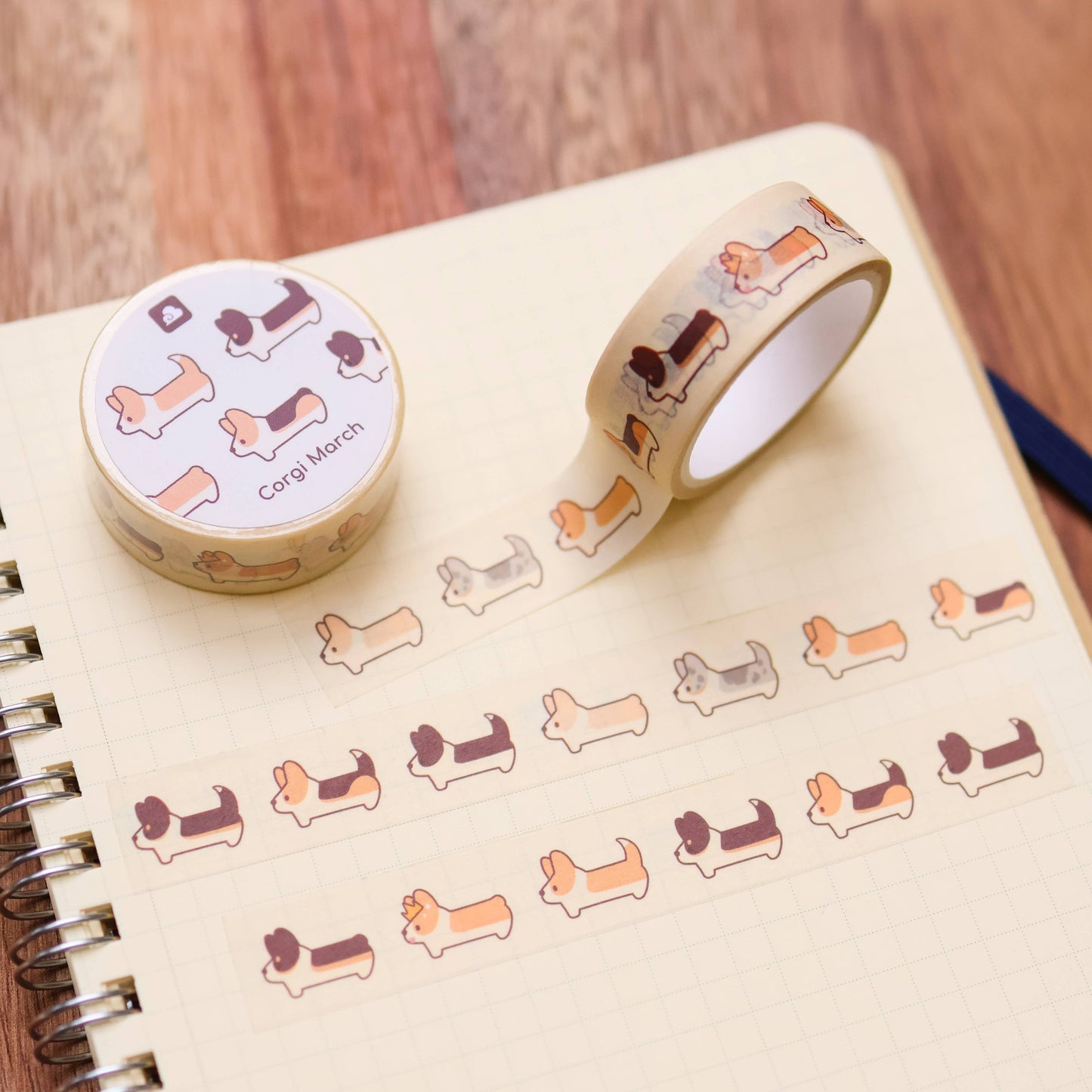 Thousand Skies - Washi Tape - Corgi March
