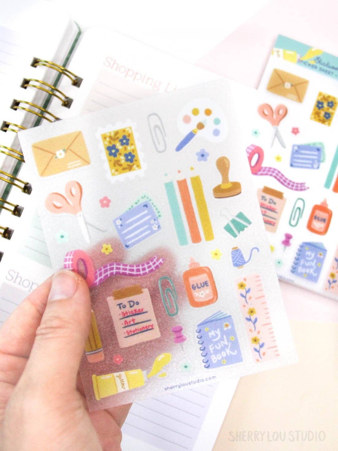 Sherry Lou Studio - Mini Sticker Sheet - Stationery Lover