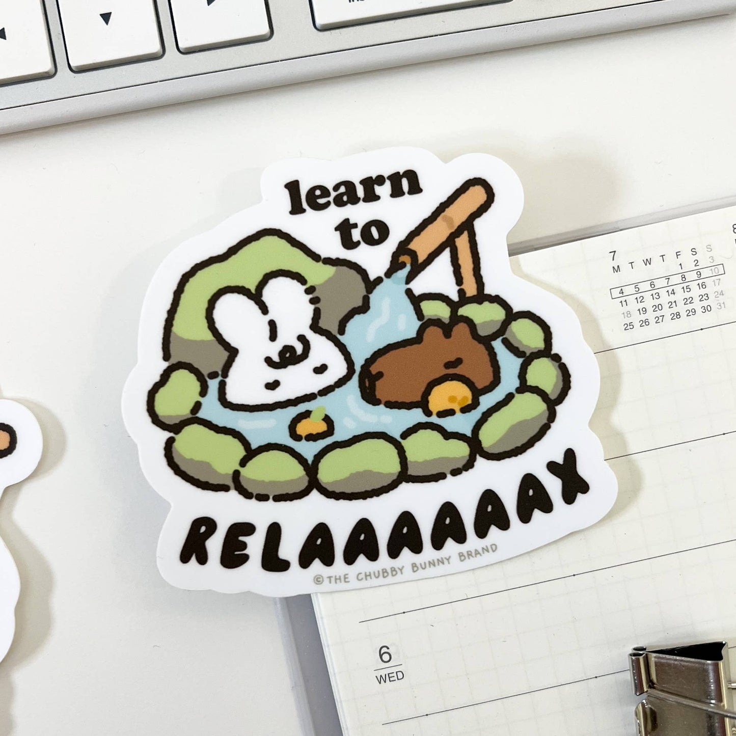 The Chubby Bunny Brand - Learn to Relax Vinyl Sticker
