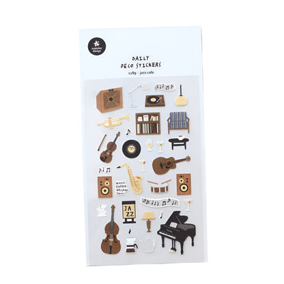 Suatelier Daily Deco Stickers - No.1189 | Jazz Cafe