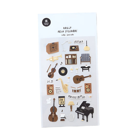 Suatelier Daily Deco Stickers - No.1189 | Jazz Cafe