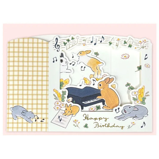 Schinako Moriyama Greeting Card - 3D Music