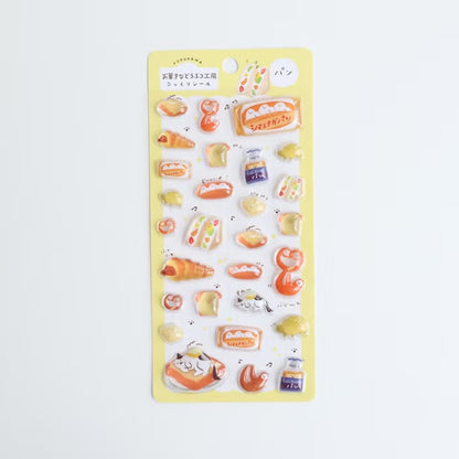 Furukawashiko 3D Sticker Sheet - Sweets Animal Workshop Vol. 3 - Bread