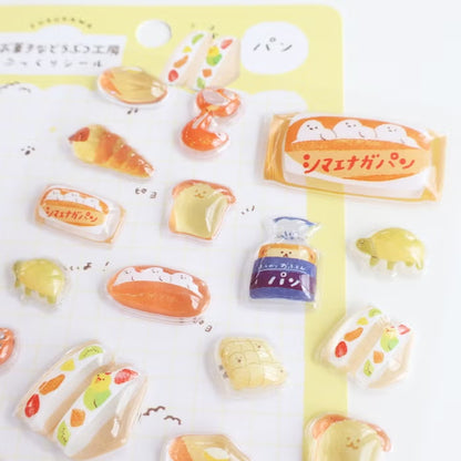 Furukawashiko 3D Sticker Sheet - Sweets Animal Workshop Vol. 3 - Bread