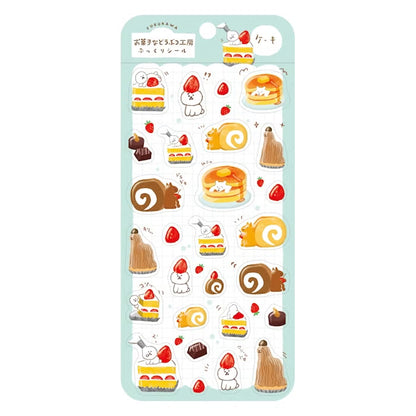 Furukawashiko 3D Sticker Sheet - Sweets Animal Workshop Vol. 3 - Cake