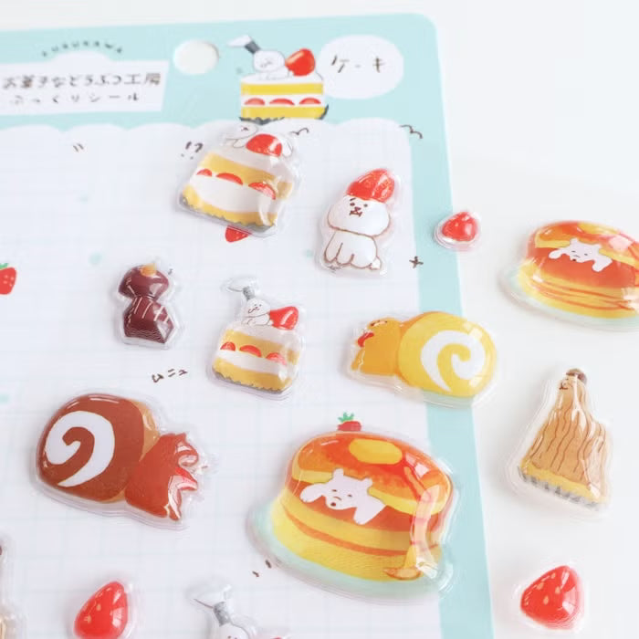 Furukawashiko 3D Sticker Sheet - Sweets Animal Workshop Vol. 3 - Cake
