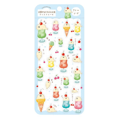 Furukawashiko 3D Sticker Sheet - Sweets Animal Workshop Vol. 3 - Cream Soda