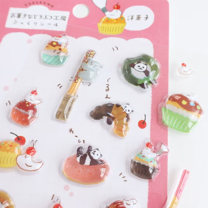 Furukawashiko 3D Sticker Sheet - Sweets Animal Workshop Vol. 3 - Western Confectionery