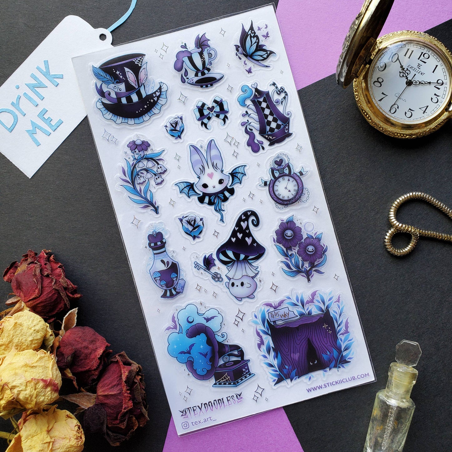 STICKII - Sticker Sheet - Dark Wonderland