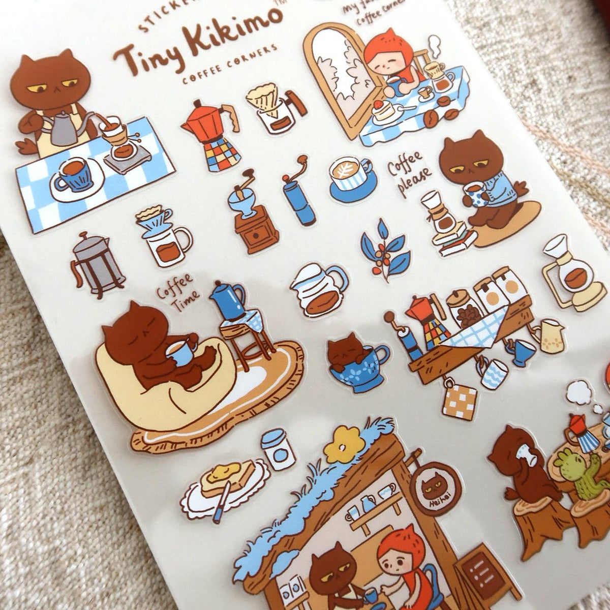 Tiny Kikimo - Sticker Sheet - Coffee Corners