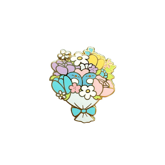Chibird - Penguin Bouquet Enamel Pin