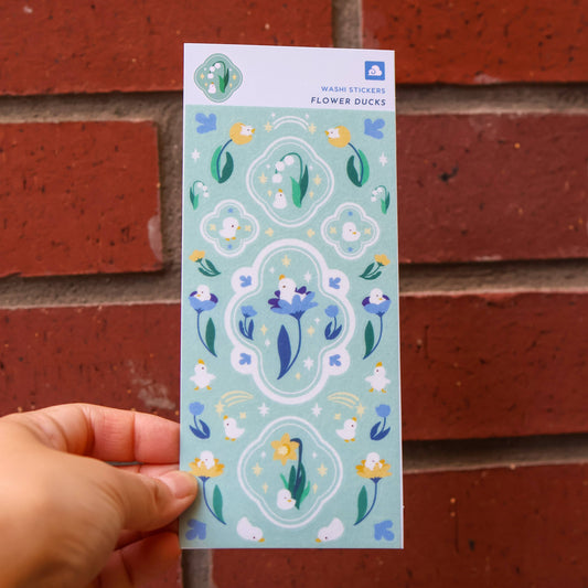 Thousand Skies - Washi Sticker Sheet - Flower Duck