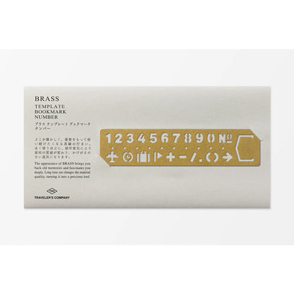 TRC Brass Template Bookmark Number