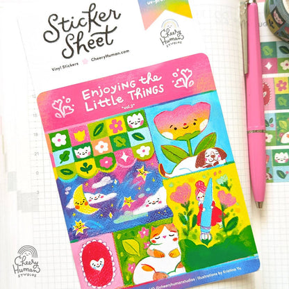 Cheery Human Studios - Vinyl Sticker Sheet - Enjoying the Little Things Vol. 2