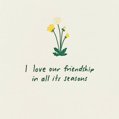 Shorthand Press - Letterpress Greeting Card - Friendship Dandelion