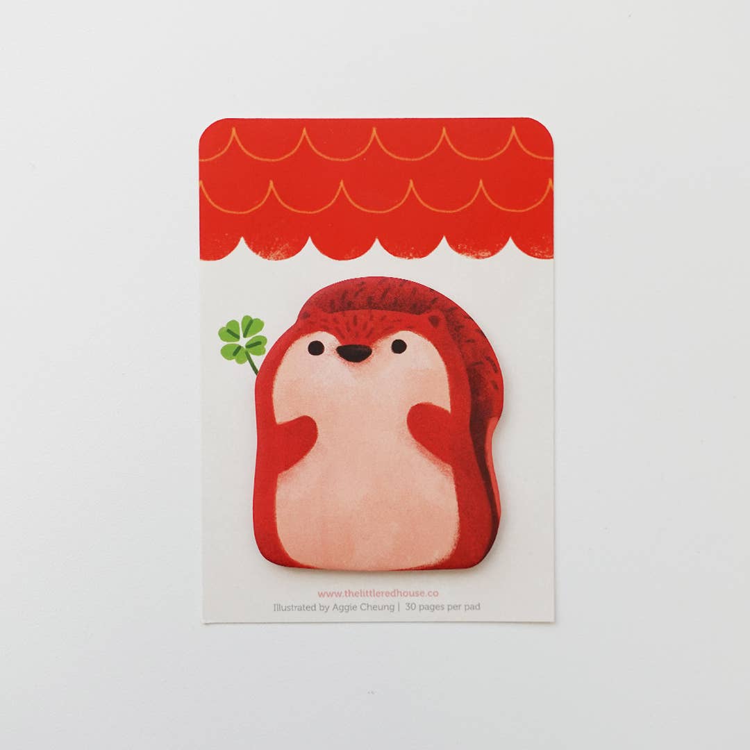 The Little Red House - Squirrel with Clover Die Cut Sticky Note