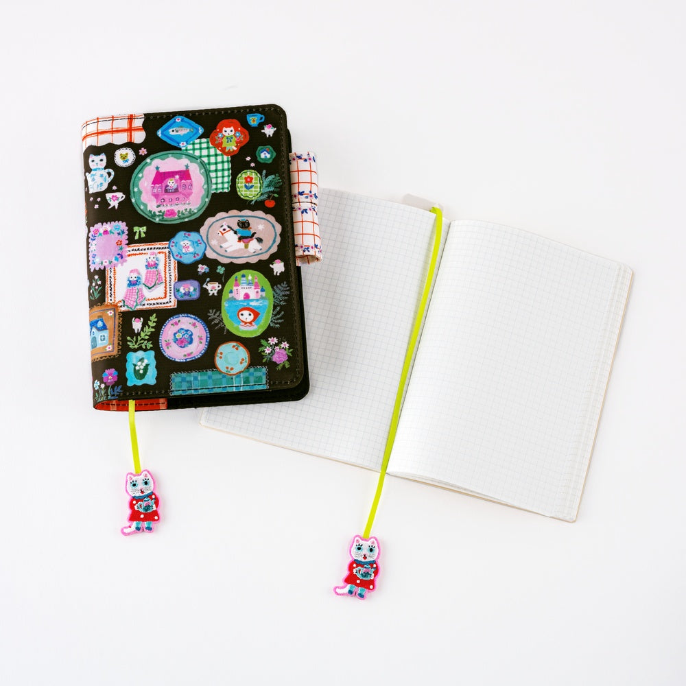 Hobonichi Embroidered Bookmark -  Yumi Kitagishi: White Cat