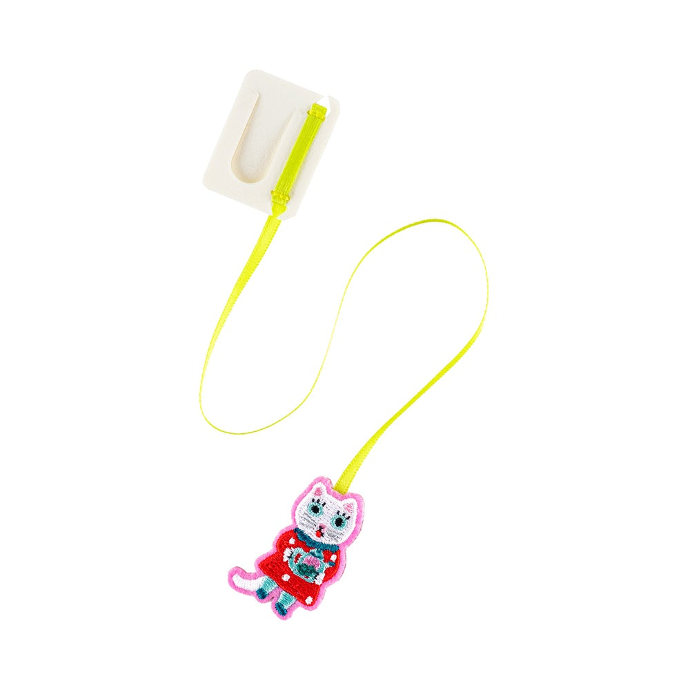 Hobonichi Embroidered Bookmark -  Yumi Kitagishi: White Cat