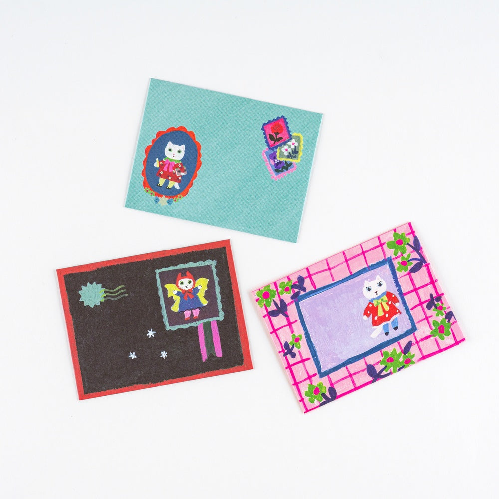 Hobonichi Mini Letter Set - Yumi Kitagishi: White Cat