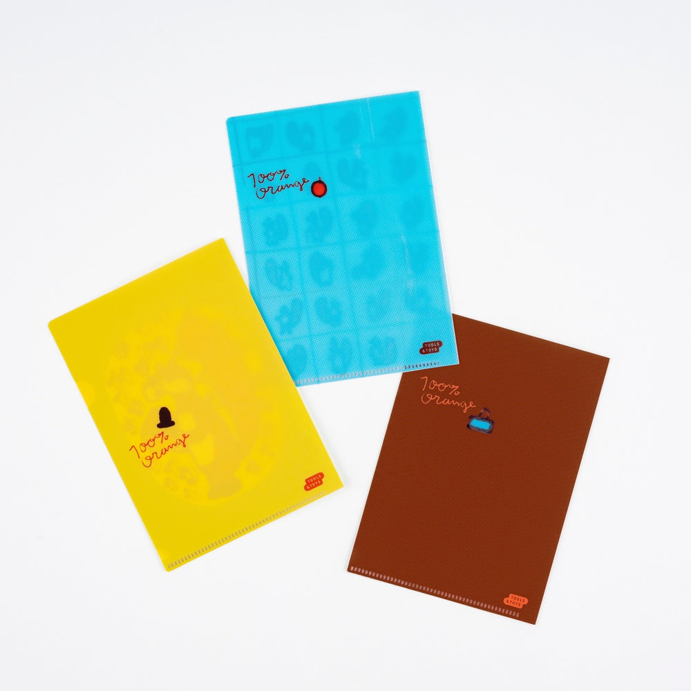 Hobonichi  A6 Folder - Set of 3 - 100%ORANGE: Squirrel’s Moving Day