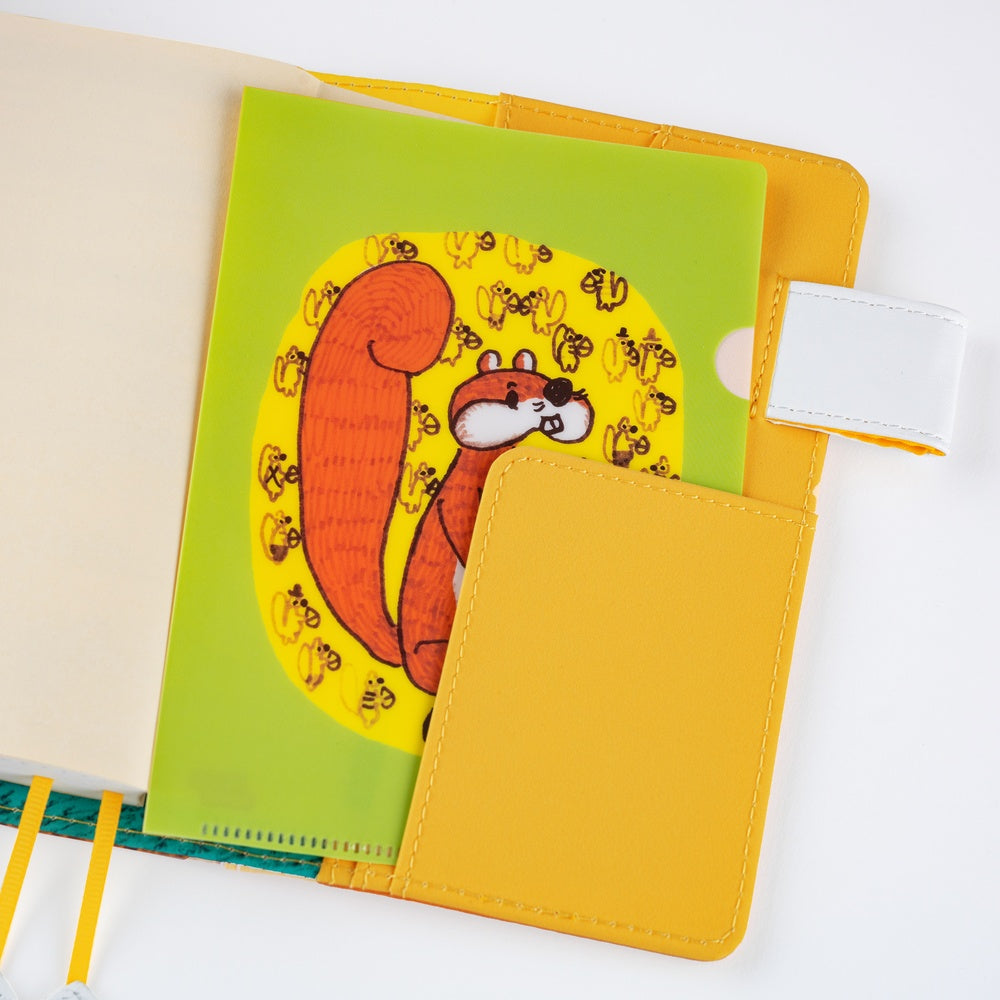 Hobonichi  A6 Folder - Set of 3 - 100%ORANGE: Squirrel’s Moving Day