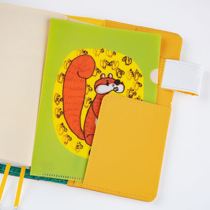 Hobonichi  A6 Folder - Set of 3 - 100%ORANGE: Squirrel’s Moving Day