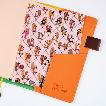 Hobonichi A5 Folder - Set of 2 - 100%ORANGE: Squirrel Squadron