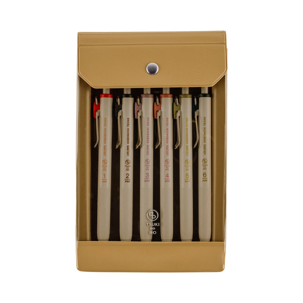Hobonichi - TSUKI no IRO: Uni-Ball One Set with Case - Jan-Jun