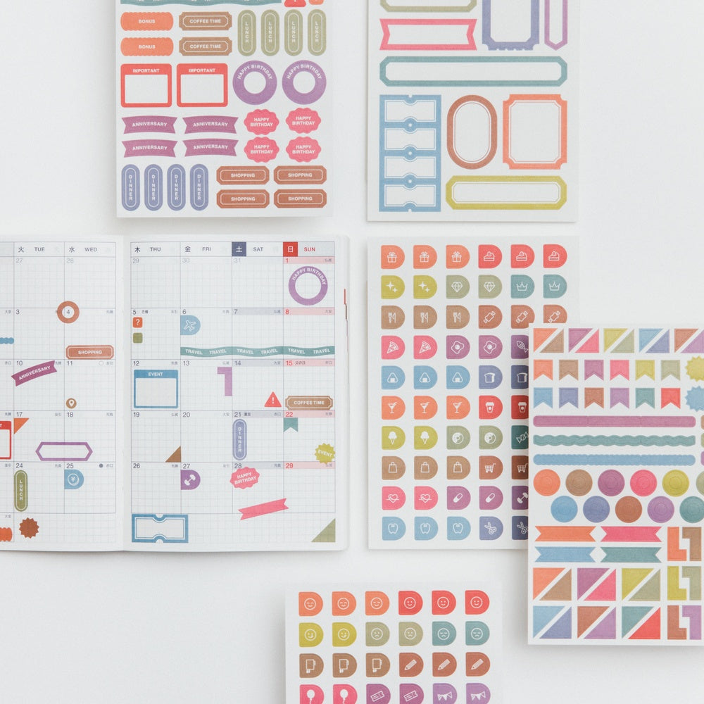Hobonichi - TSUKI no IRO: Sticker Set - Schedule