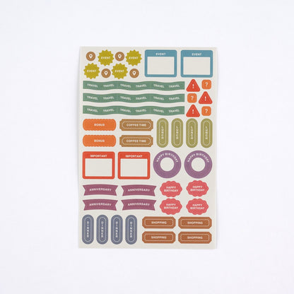 Hobonichi - TSUKI no IRO: Sticker Set - Schedule