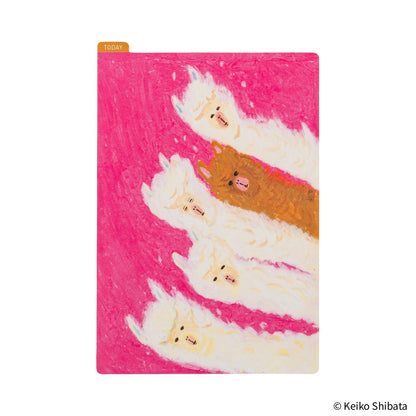 Hobonichi A6 Pencil Board - Keiko Shibata: Upwind Alpacas