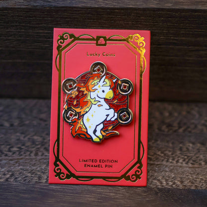 Thousand Skies - Limited Edition Enamel Pin - Lucky Coins Fire Horse