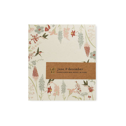 June & December - Hummingbird Mini Notes / Recycled Notepad