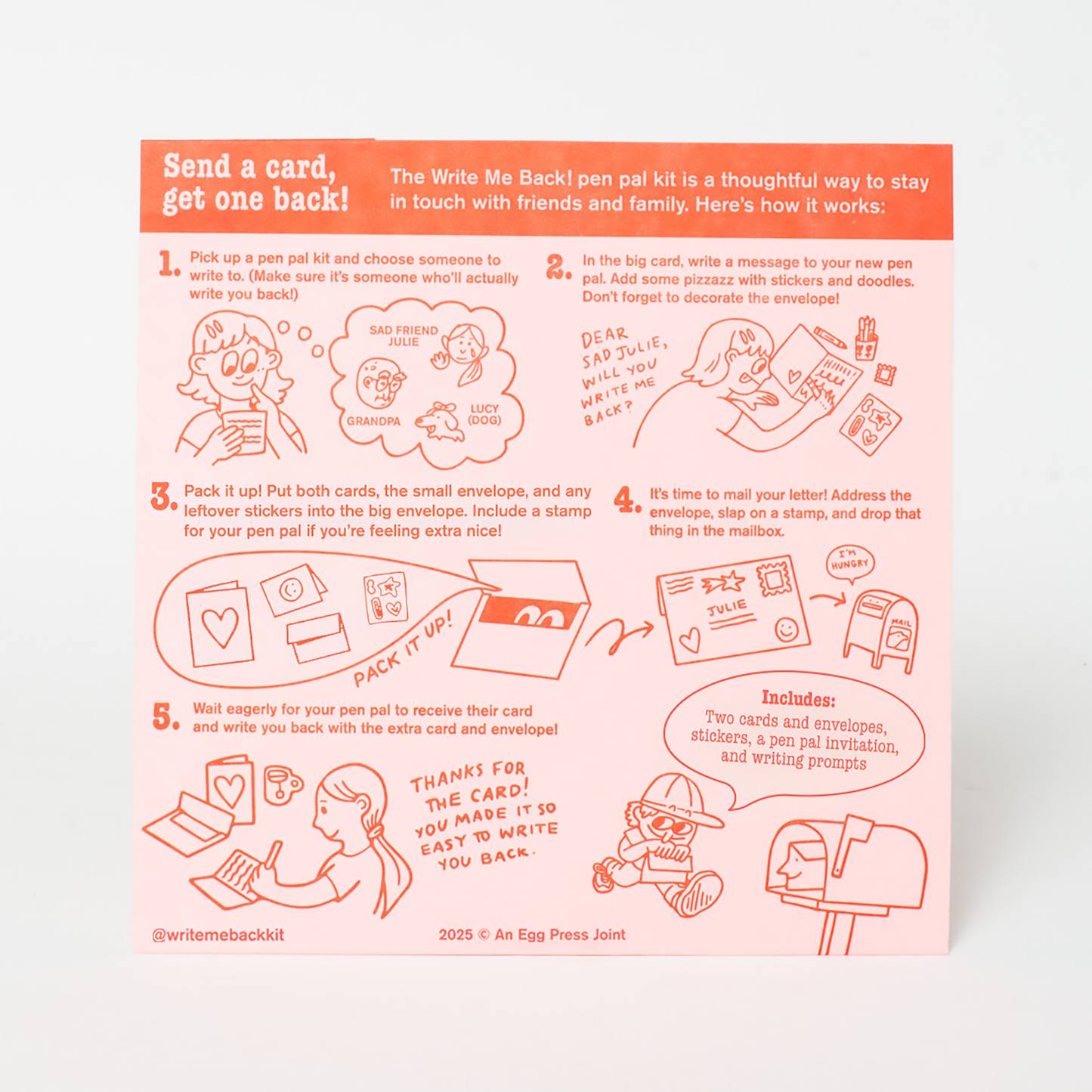 Egg Press Manufacturing - Write Me Back! Pen Pal Kit - Cats Meow