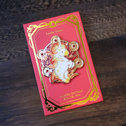 Thousand Skies - Limited Edition Enamel Pin - Lucky Coins Fire Horse