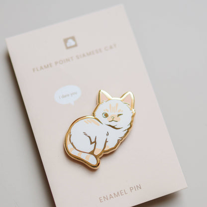 Thousand Skies - Enamel Pin - Flame Point Siamese Cat