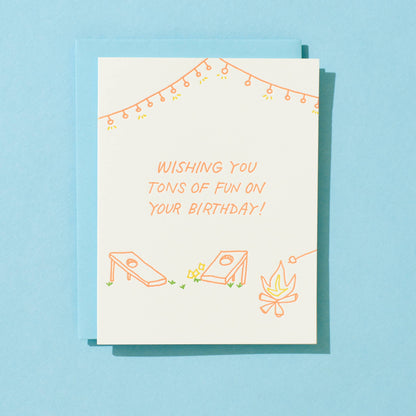 Shorthand Press - Letterpress Greeting Card - Tons Of Fun Birthday