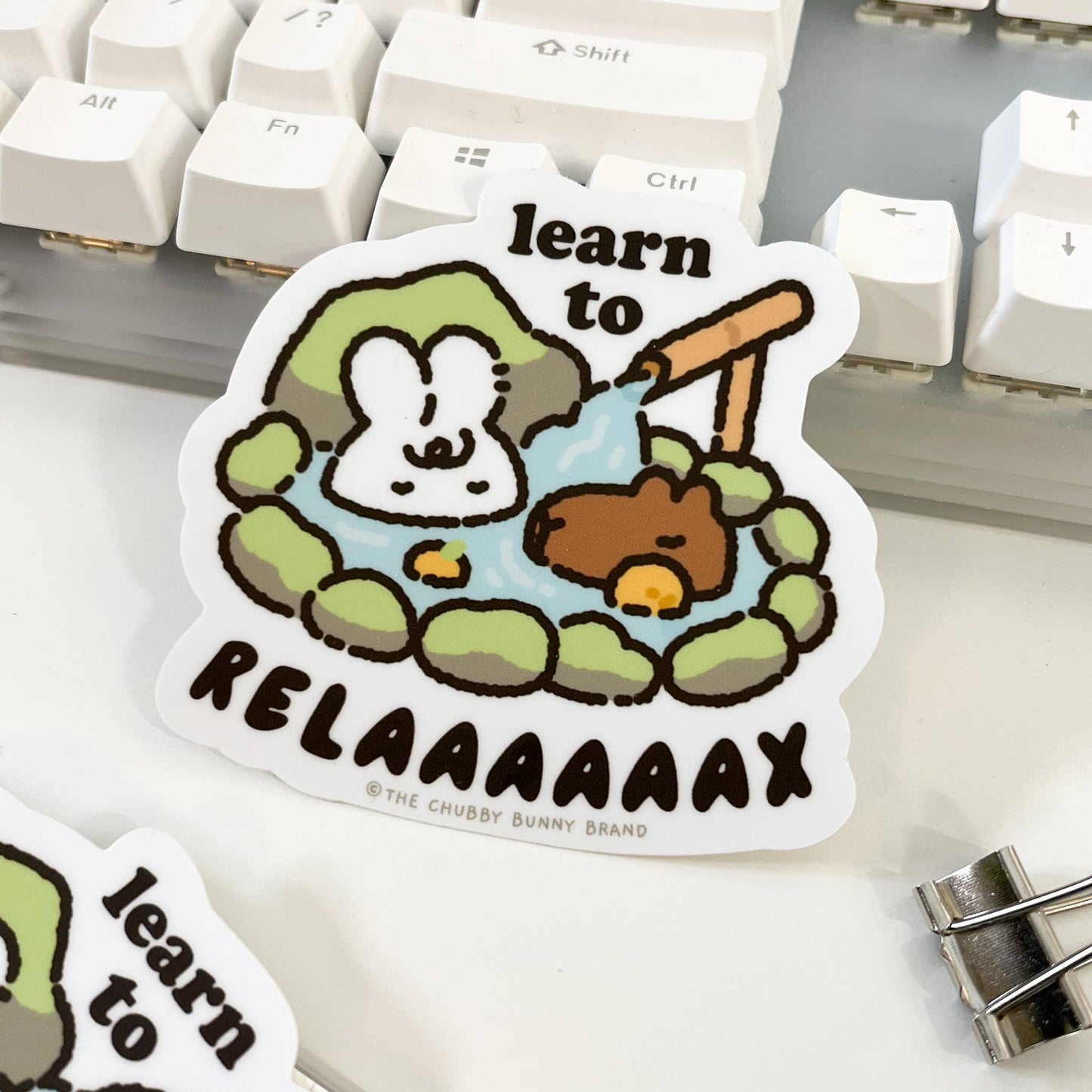 The Chubby Bunny Brand - Learn to Relax Vinyl Sticker