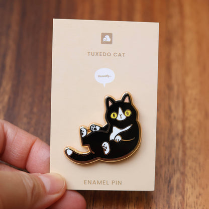 Thousand Skies - Enamel Pin - Tuxedo Cat